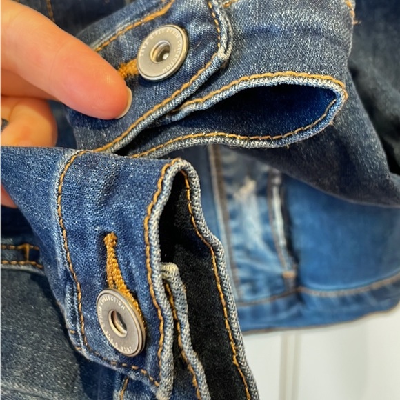 Zara girls distressed denim jeans jacket, size 7 - Picture 4 of 8